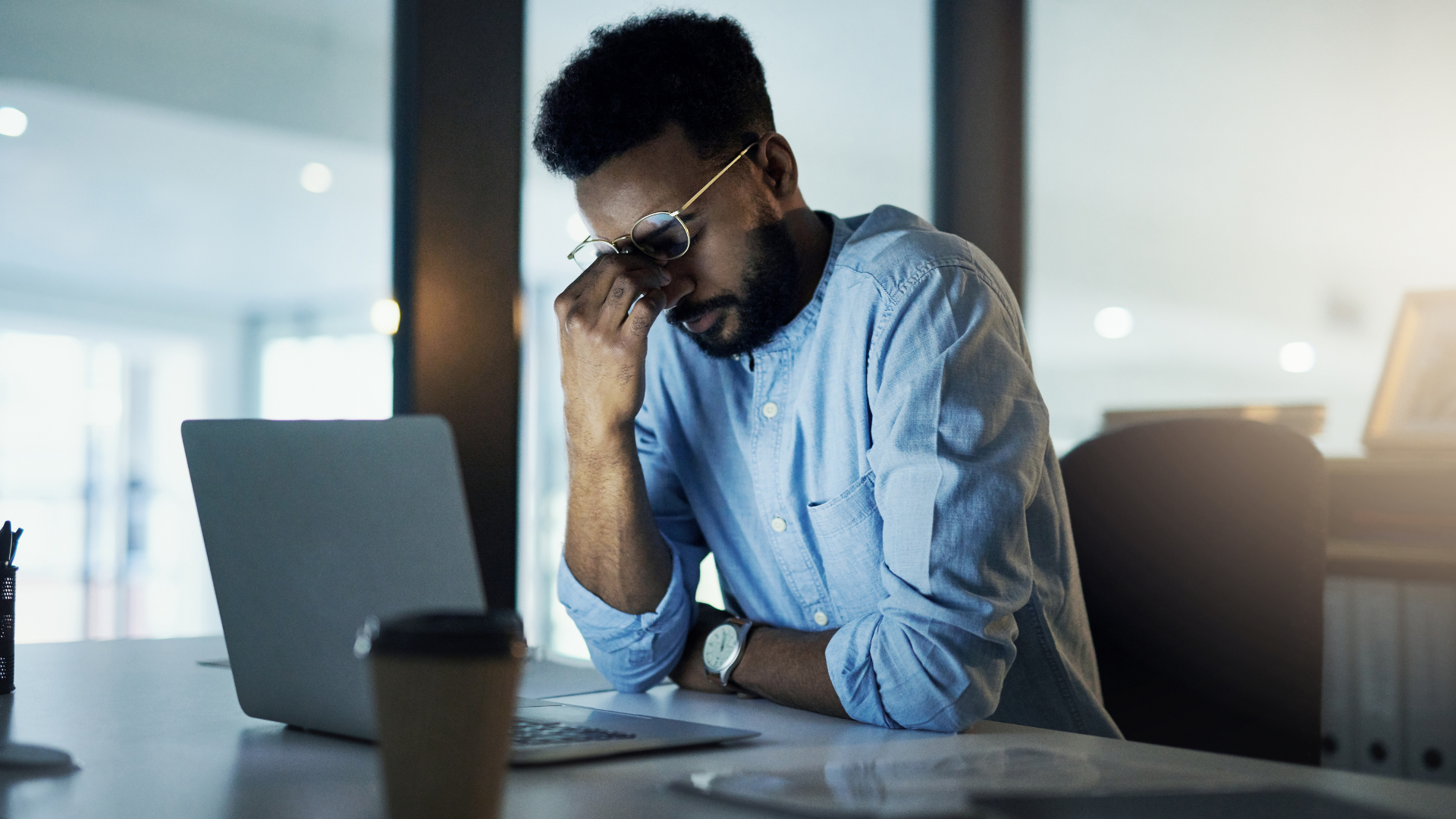 Professional male feeling burned out and rethinking his career and life